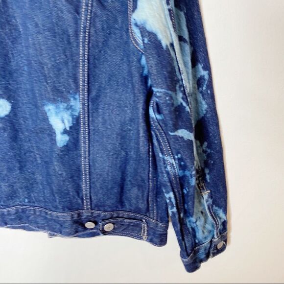 Levi’s Bleach Tie Dyed Jean Jacket Denim Small - Picture 9 of 11